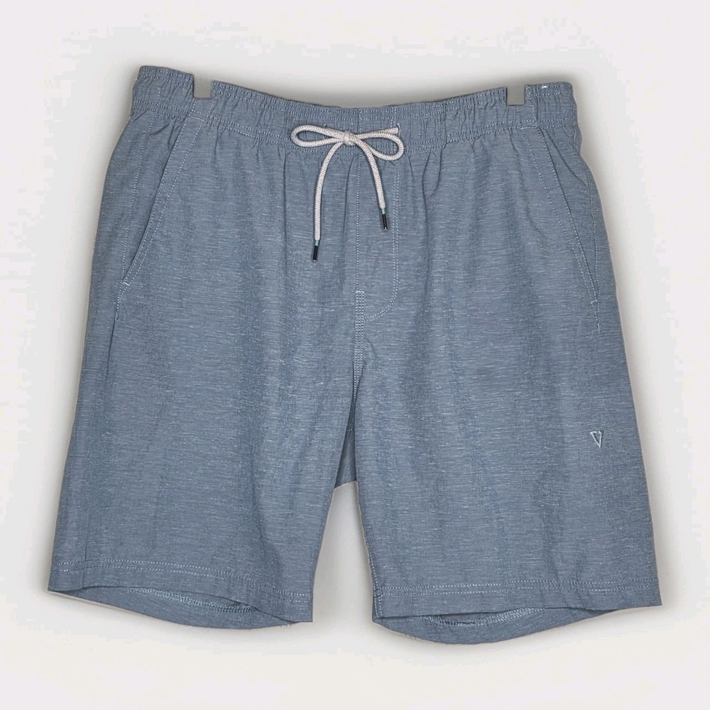 Vissla No See Ums Cord Eco Walk Shorts 7" Mens L Blue Elastic Organic Cotton